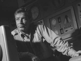 Richard Basehart as Nelson contemplates life and death on the ocean floor.