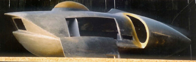 Access cut to allow building out of interior.