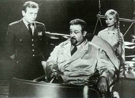 Richard Basehart, Victor Bueno and Brooke Bundy from the episode, The Cyborg.