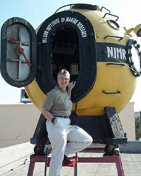 Stephanie Kellerman and the NIMR diving bell.