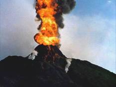 The episode's ticking bomb....a volcano.